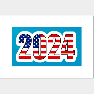 2024 American Flag Colors, Posters and Art